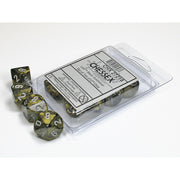 CHX 27218 Leaf Black Gold/silver Set of Ten d10s