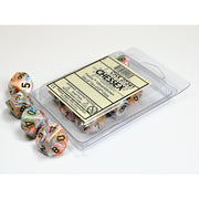 CHX 27241 Festive Vibrant/brown Set of Ten d10s