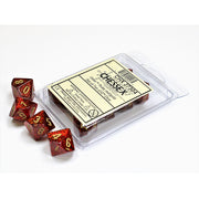 CHX 27304 Glitter Ruby/gold Set of Ten d10s
