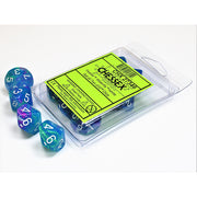 CHX 27346 Festive Waterlily/white Set of Ten d10s