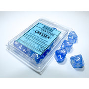 CHX 27386 Borealis Sky Blue/white Luminary Set of Ten d10s