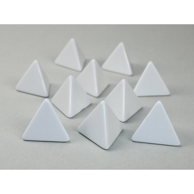 CHX 29031 Opaque Polyhedral Bag of 10 Blank White d4 Dice