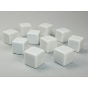 CHX 29032 Opaque Polyhedral Bag of 10 Blank White d6 Dice