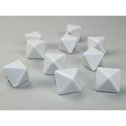 CHX 29033 Opaque Polyhedral Bag of 10 Blank White d8 Dice