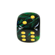 CHX DC2005 Scarab Jade/gold 20mm d6 dice w/pips