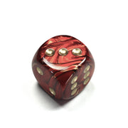 CHX DC3004 Scarab Scarlet/gold 30mm d6 dice w/pips