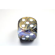 CHX DF5060 Festive Carousel/white 50mm d6 dice w/pips