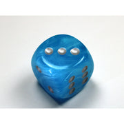 CHX DH3066 Luminary Sky/silver 30mm d6 dice w/pips
