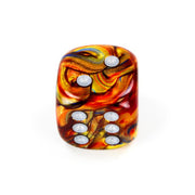 CHX DL2093 Lustrous Gold/silver 20mm d6 dice w/pips