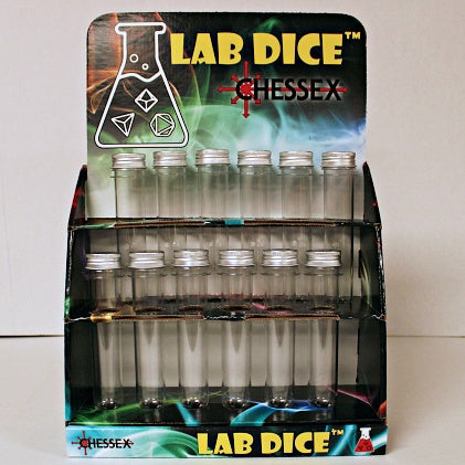 CHX 29977 Lab Dice Tube Set Cardboard Display