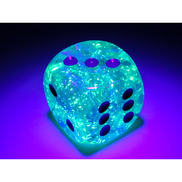 CHX DB3081 Borealis Icicle/light blue Luminary 30mm d6 dice w/pips