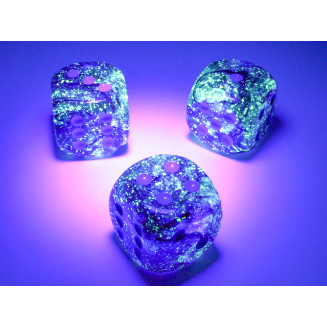 CHX DN3057 Nebula Nocturnal/blue Luminary 30mm d6 dice w/pips