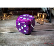 CHX DF5057 Festive Violet/white 50mm d6 dice w/pips