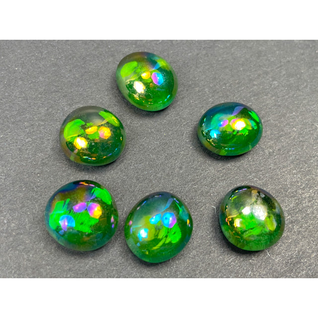 CHX 01175BAG Iridized Green Glass Stones Bag