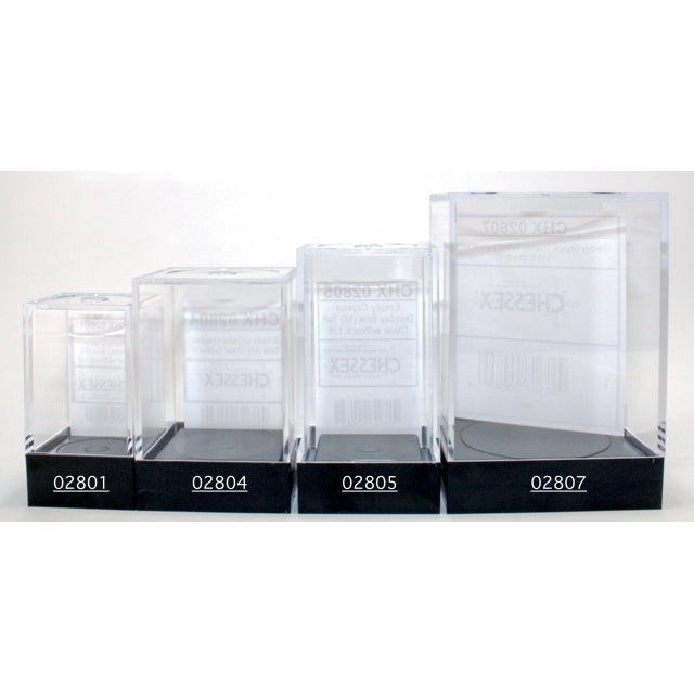 CHX 02804 Empty Crystal Display Box (M) Clear w/Black Lid