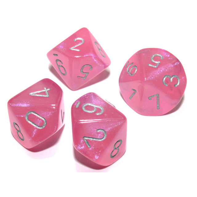 CHX 27384 Borealis Pink/silver Luminary Set of Ten d10s