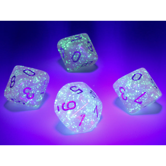 CHX 27384 Borealis Pink/silver Luminary Set of Ten d10s