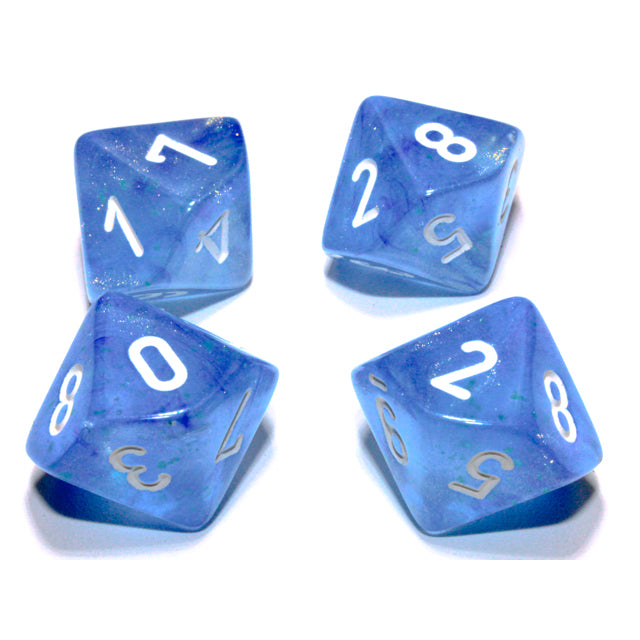 CHX 27386 Borealis Sky Blue/white Luminary Set of Ten d10s