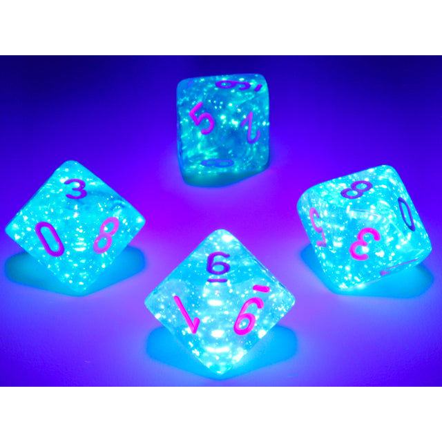 CHX 27386 Borealis Sky Blue/white Luminary Set of Ten d10s
