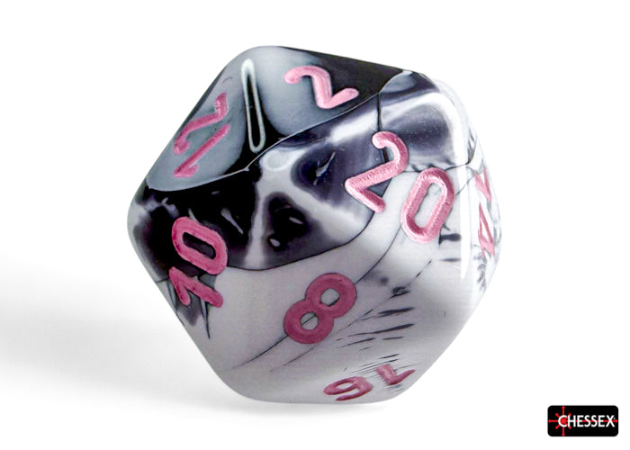 CHX 26469 Gemini Black-White/pink Polyhedral 7-Dice Set