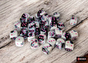 CHX 26869 Gemini Black-White/pink 12mm d6 Dice Block (36 dice)