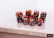 CHX 27743 Festive Symphony/white 16mm d6 Dice Block (12 dice)