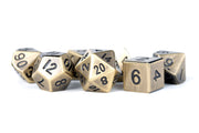 Fanroll: 16mm Metal Polyhedral Dice Set: Antique Gold