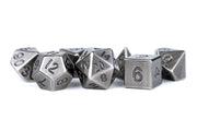 Fanroll: 16mm Metal Polyhedral Dice Set: Antique Silver