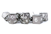 Fanroll: 16mm Metal Polyhedral Dice Set: Sterling Gray
