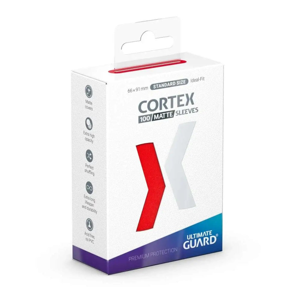 Ultimate Guard Cortex Matte Standard Size Card Sleeves (100) – Red