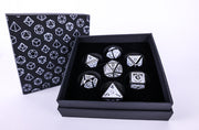LPG Dice RPG Set Draco Dark Light Blue/Silver