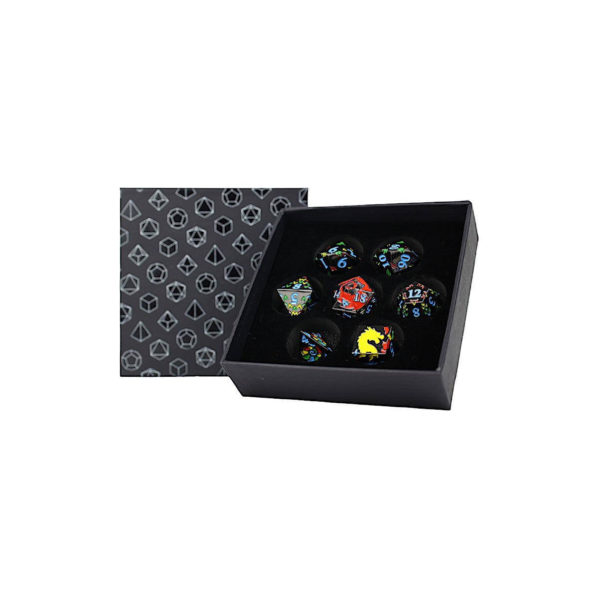 Inscripted Board LPG Dice RPG Set Inscripted Dragon Rainbow – Loot Hoarder