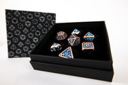 LPG Dice RPG Set Draco Dark Blue/Brass