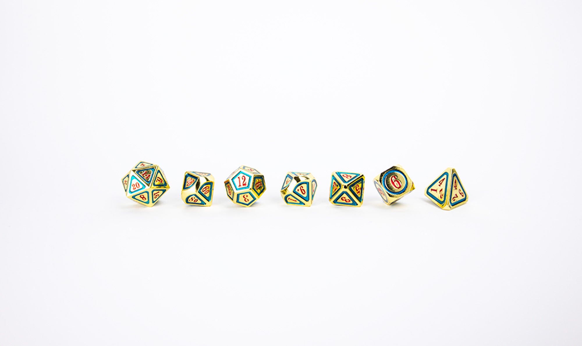 LPG Dice RPG Set Concentric Red/Green/Gold