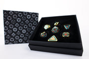 LPG Dice RPG Set Concentric Red/Green/Gold