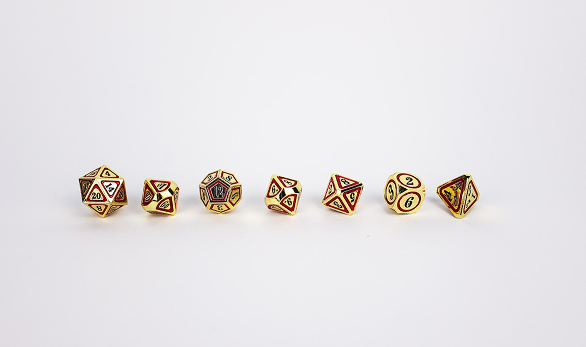 LPG Dice RPG Set Concentric Black/Red/Gold