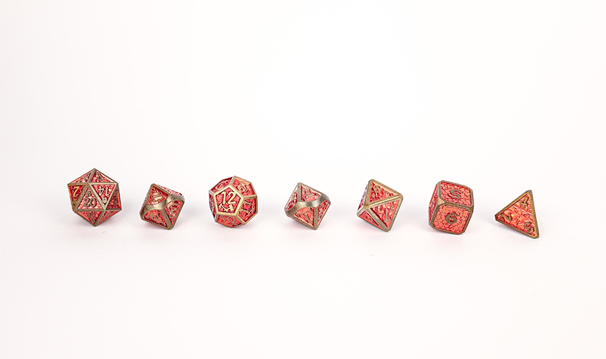 LPG Dice RPG Set Draco Bright Red/Gold