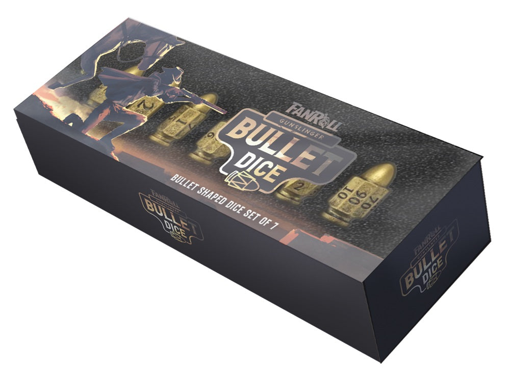 Fanroll:  Resin Bullet Poly Dice Set: Gunslinger