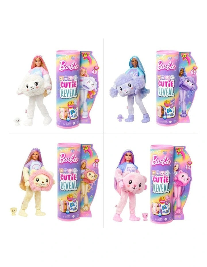 Barbie - Reveal - Cutie Reveal Barbie Costume Animal Series Assortment (4)