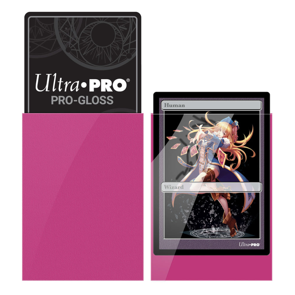 Ultra Pro: UP15260 PRO-Gloss 60ct Small Deck Protector sleeves: Bright Pink