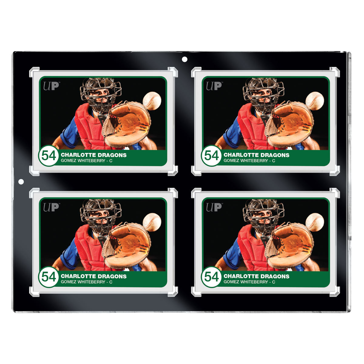 Ultra Pro: UP15401 35PT 4-Card Black Border UV ONE-TOUCH Magnetic Holder