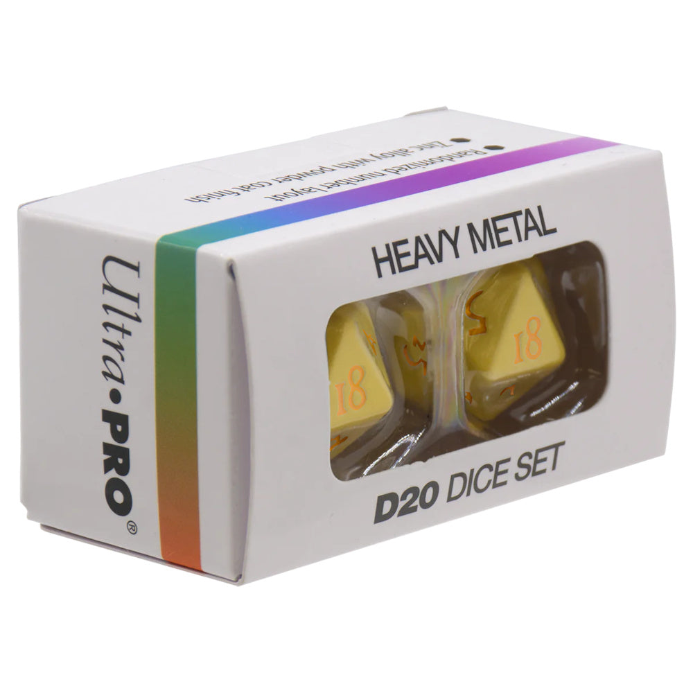 Ultra Pro: UP15941 Vivid Heavy Metal Dice: Yellow
