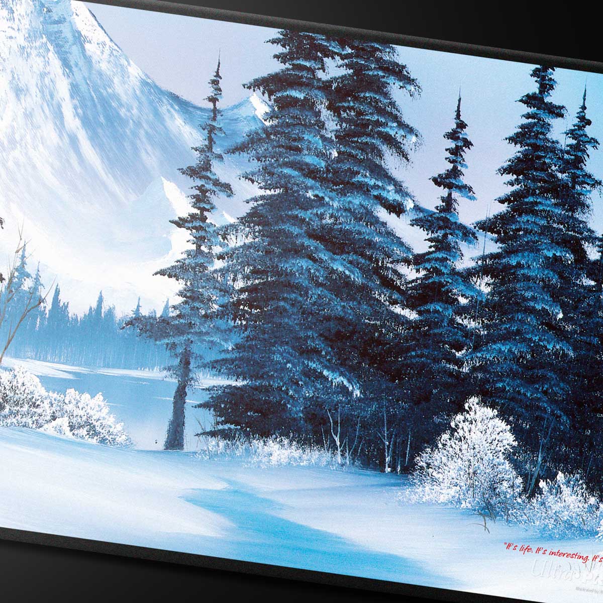 Ultra Pro: UP16523 Bob Ross - Winter Paradise Black Stitched Playmat