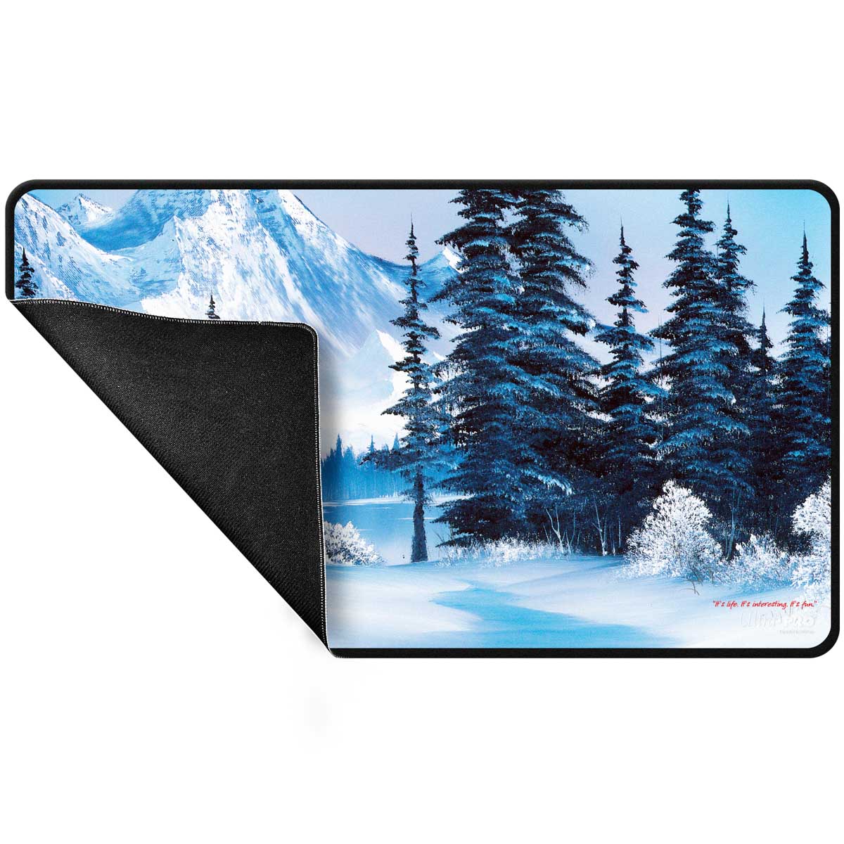 Ultra Pro: UP16523 Bob Ross - Winter Paradise Black Stitched Playmat