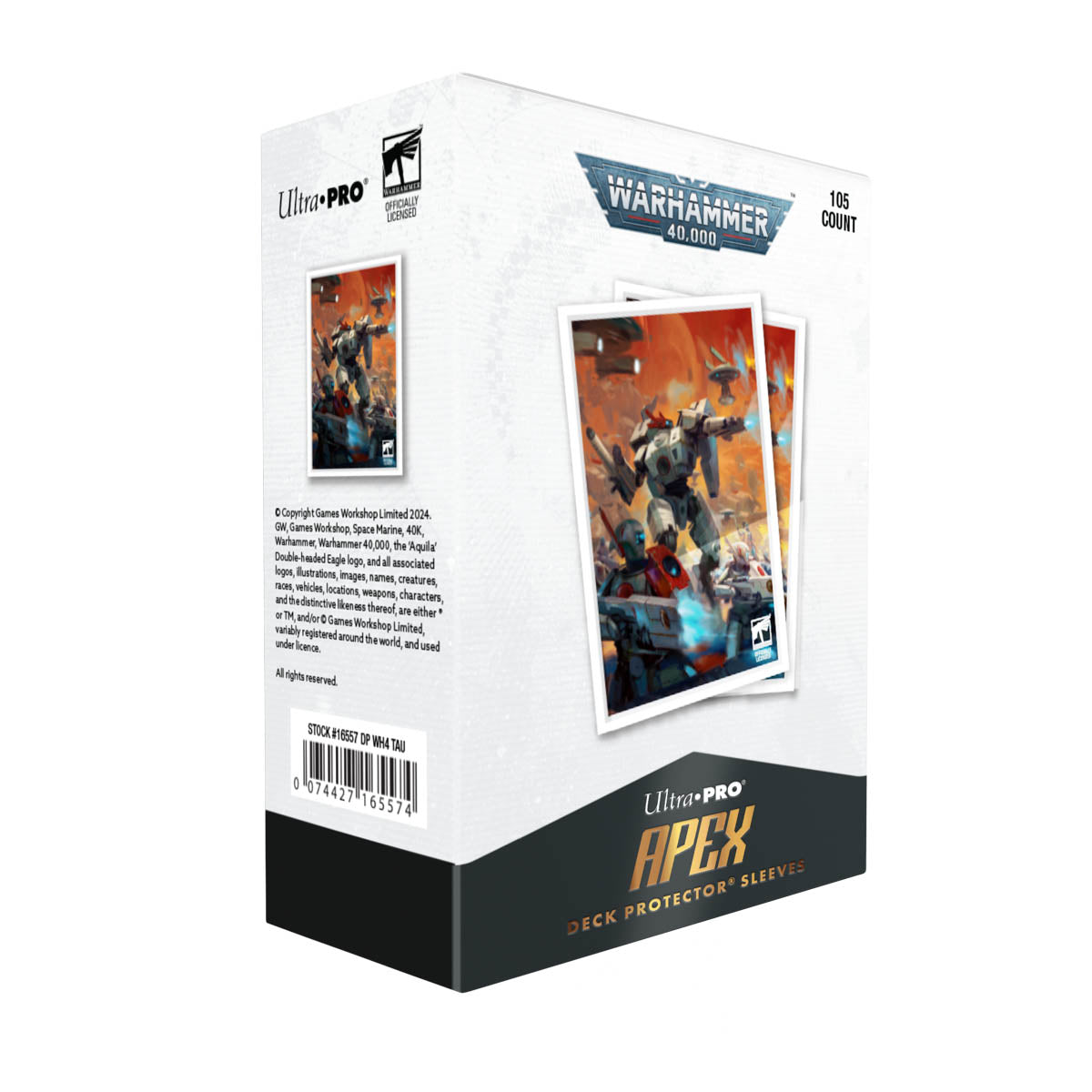 Ultra Pro: UP16557 T'au Empire Codex Aligned 105ct Apex Deck Protector sleeves for Warhammer 40k