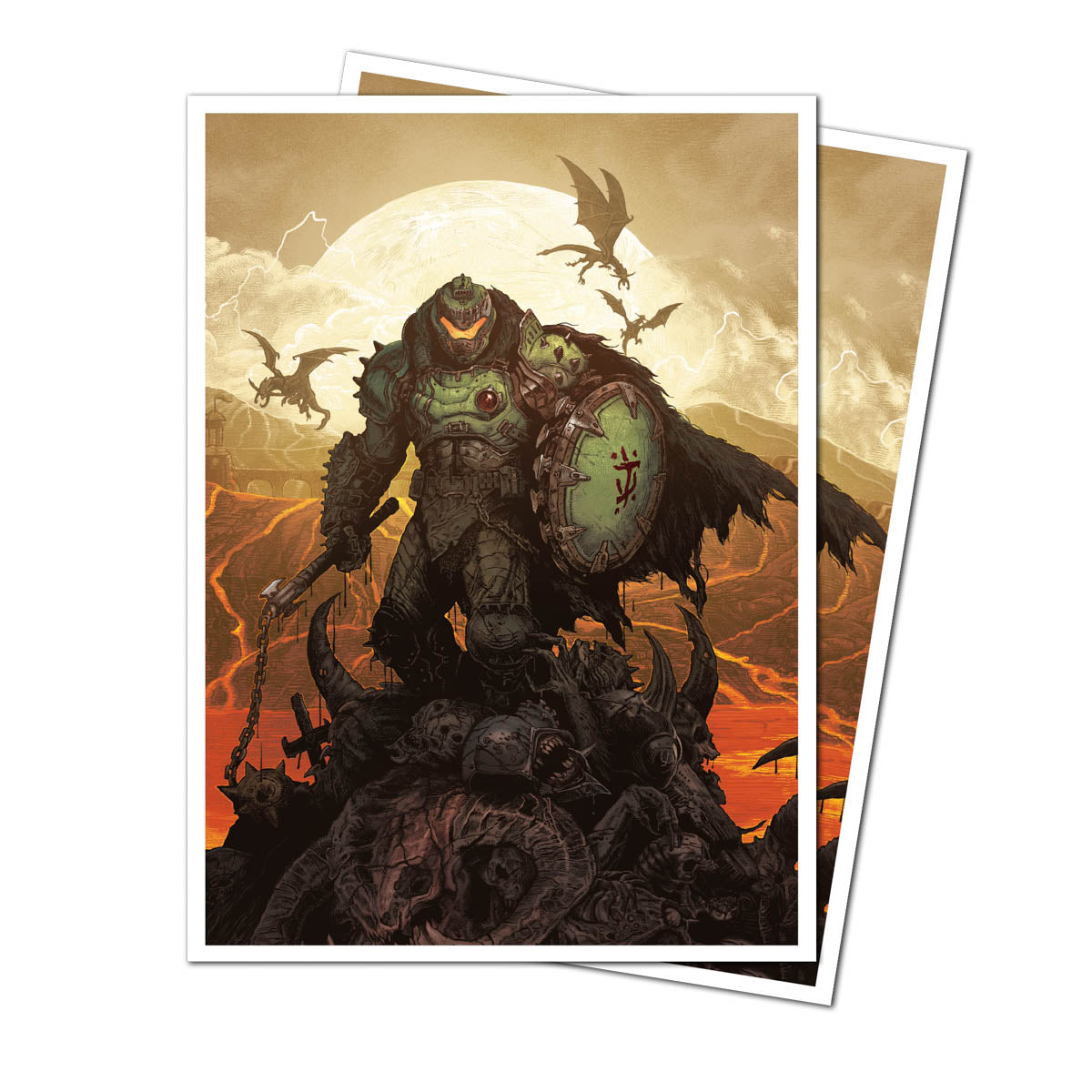Ultra Pro: UP16615 DOOM 105ct Apex Deck Protector Sleeves 2 for Bethesda - Doom