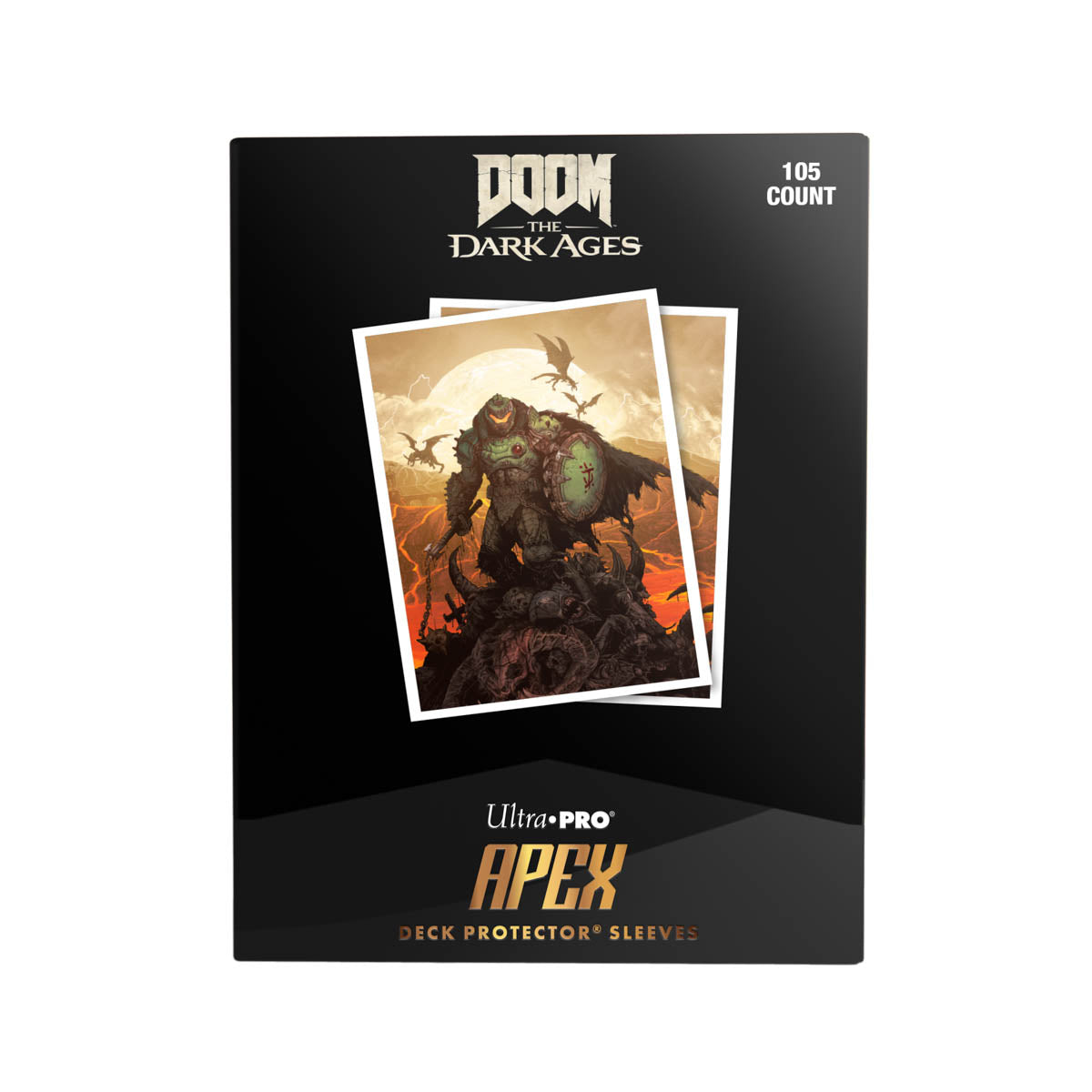 Ultra Pro: UP16615 DOOM 105ct Apex Deck Protector Sleeves 2 for Bethesda - Doom
