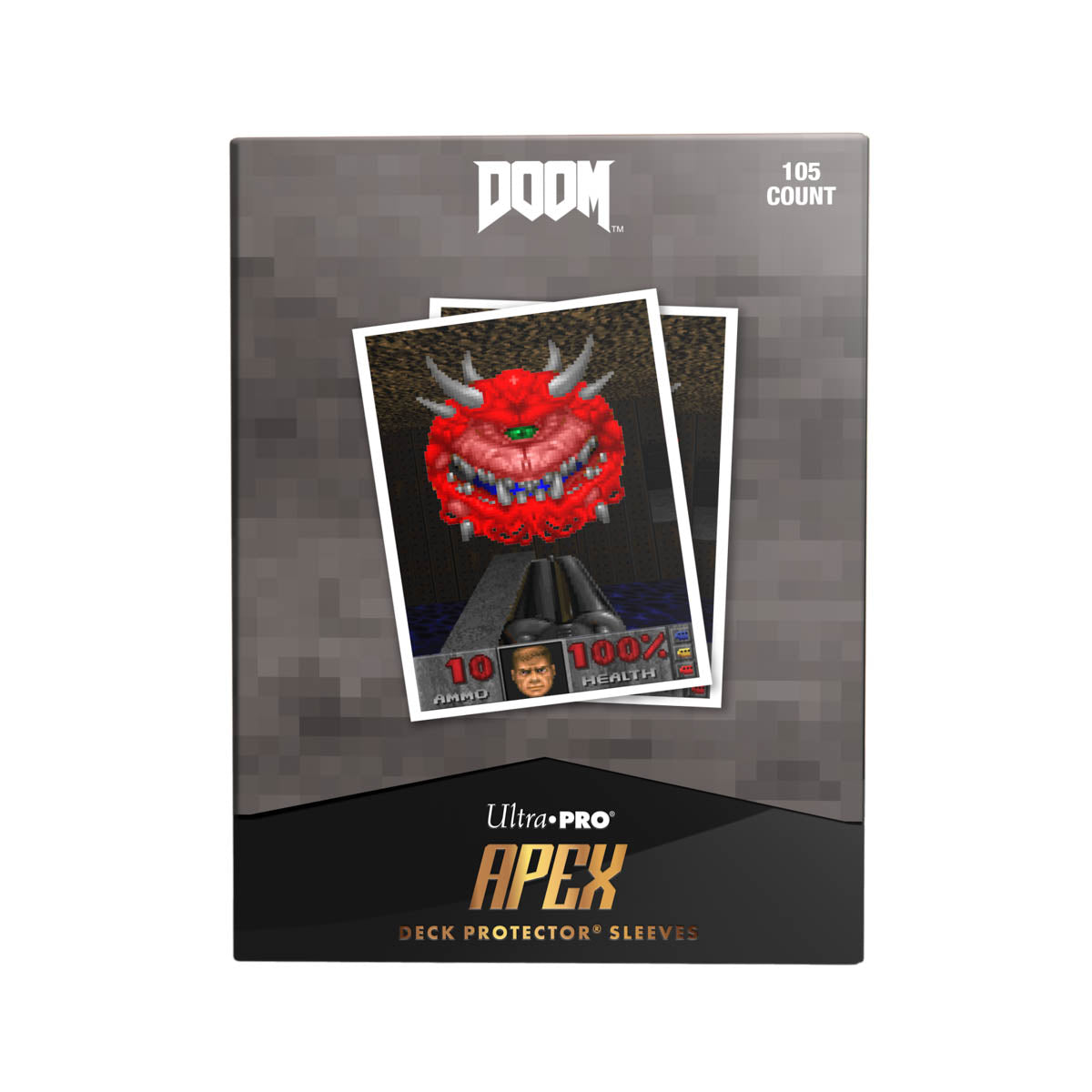 Ultra Pro: UP16621 DOOM 105ct Apex Deck Protector Sleeves Cacodemon for Bethesda - Doom