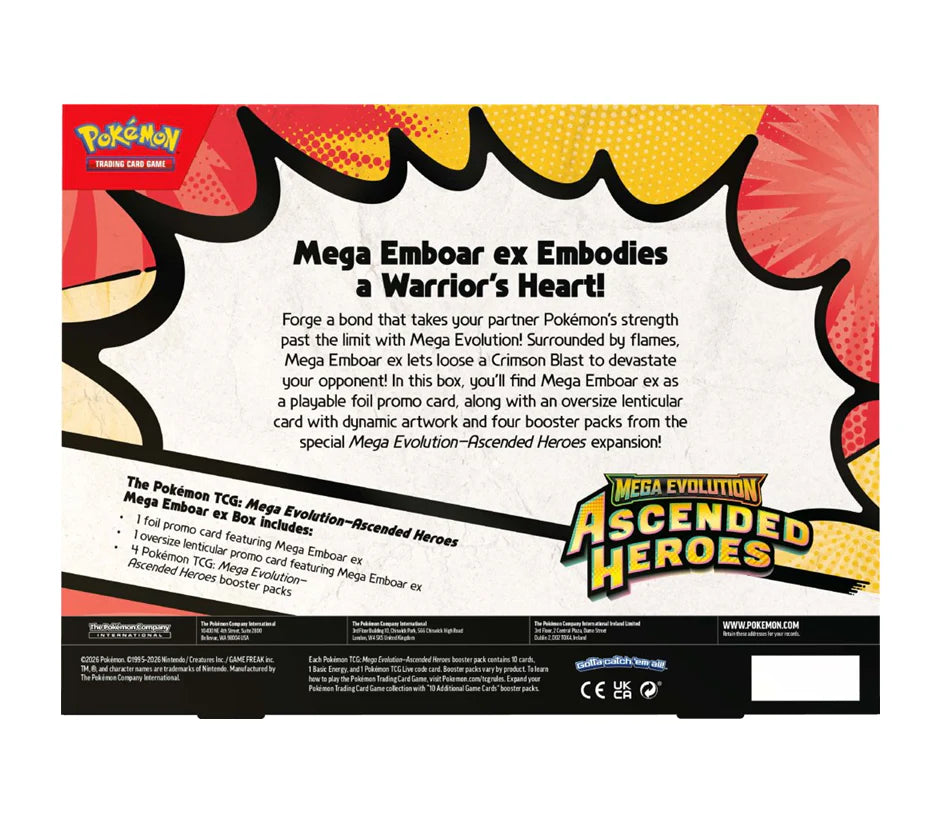 Pokemon TCG: Ascended Heroes Mega Emboar EX Box