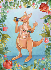 LPG Retail 5x7 Greeting Cards Display - Stray Leaves: Aussie Cube